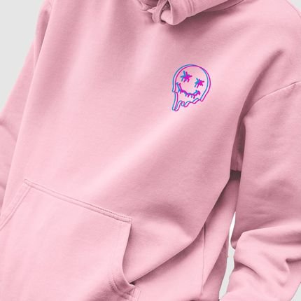 Blusa Moletom Genuine Grit Masculino Estampado Algodão 30.1 Emoji Tripy - P - Rosa Bebe - Marca Genuine