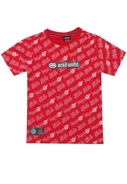 Camiseta Ecko Menino Escrita Vermelha - Marca Ecko Unltd