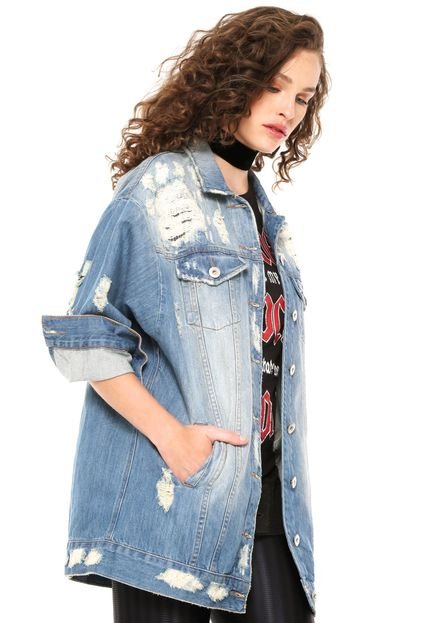 Jaqueta Jeans Colcci Loose Azul - Marca Colcci