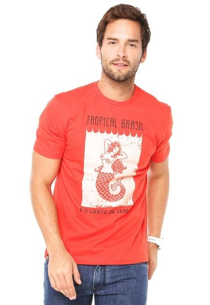Camiseta Tropical Brasil Estampada Vermelha - Marca Tropical Brasil