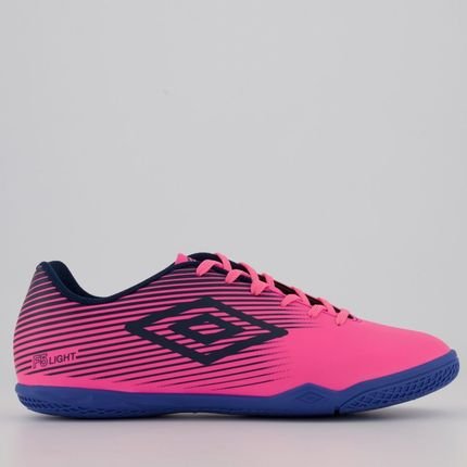 Chuteira Umbro F5 Light Futsal Rosa e Azul - Marca Umbro