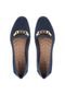 Mocassim FiveBlu Flocado Azul - Marca FiveBlu