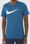Camiseta Nike Sportswear Nsw Swoosh Hbr Ss Azul - Marca Nike Sportswear