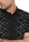 Camisa Polo Aramis Manga Curta Geométrica Preta - Marca Aramis