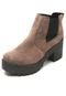 Bota Chelsea DAFITI SHOES Cano Curto Bege - Marca DAFITI SHOES