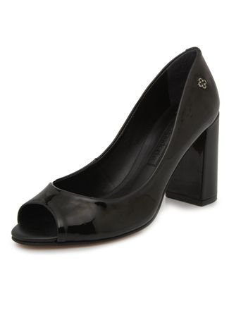 Peep Toe DAFITI SHOES Salto Grosso Preto - Compre Agora