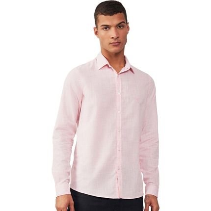 Camisa Acostamento Casual IN23 Rosa Claro Masculino - Marca Acostamento