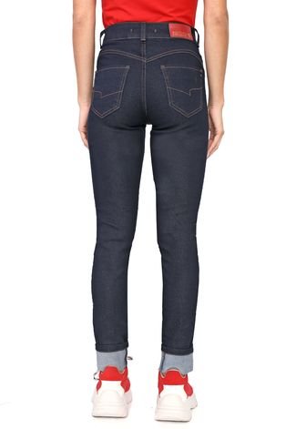 Calça Jeans Biotipo Skinny Cropped Melissa Azul-Marinho