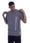 Camiseta NBA Plus Size Brooklyn Nets Casual Cinza Mescla Escuro - Marca NBA
