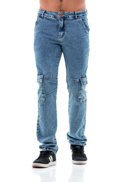 Calça Jeans Masculina Arauto Slim Cargo Azul Claro - Marca ARAUTO JEANS