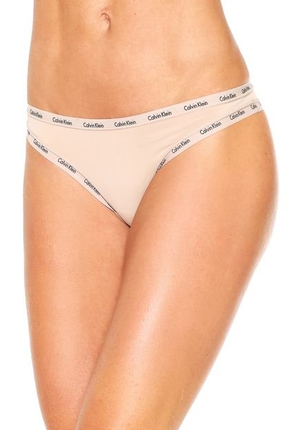 Calcinha Calvin Klein Underwear Biquíni Básico Bege - Marca Calvin Klein Underwear