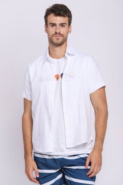 Camisa Masculina Algodão Básica Lisa Polo Wear Branco - Marca Polo Wear