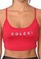 Top Colcci Fitness Lettering Pink - Marca Colcci Fitness