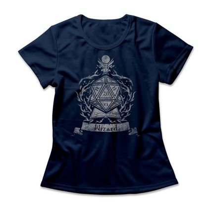 Camiseta Feminina Wizard - Azul Marinho - Marca Studio Geek 