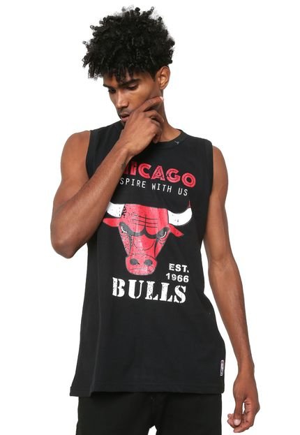 Regata NBA Chicago Bulls Preta - Marca NBA