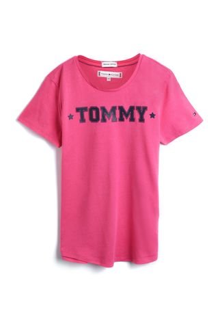 Blusa Tommy Hilfiger Kids Menina Logo Pink