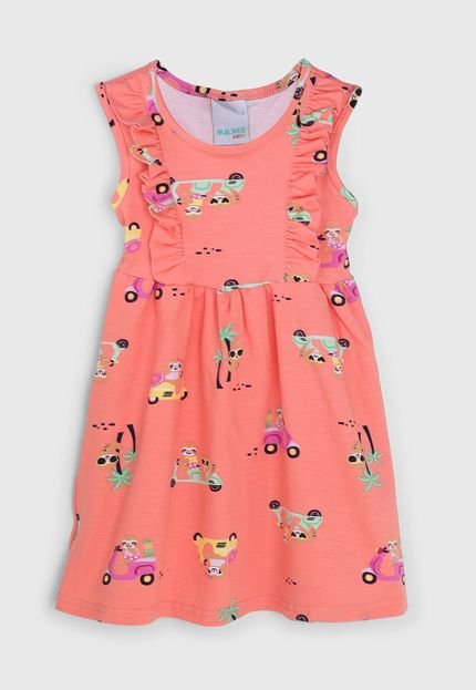 Vestido Malwee Kids Infantil Tropical Rosa - Marca Malwee Kids