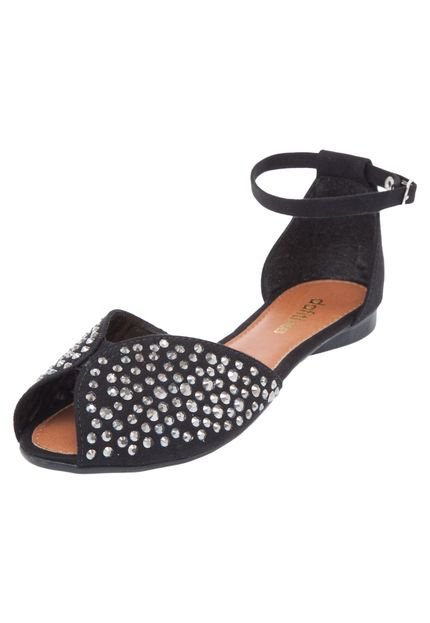 Rasteira DAFITI SHOES Hotfix Preta - Marca DAFITI SHOES