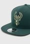 Boné Aberto New Era Milwaukee Bucks Aba Reta Verde - Marca New Era