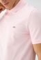 Camisa Polo Lacoste Reta Piquet Rosa - Marca Lacoste