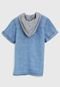 Camisa Jeans Plural Kids Infantil Capuz Azul - Marca Plural Kids