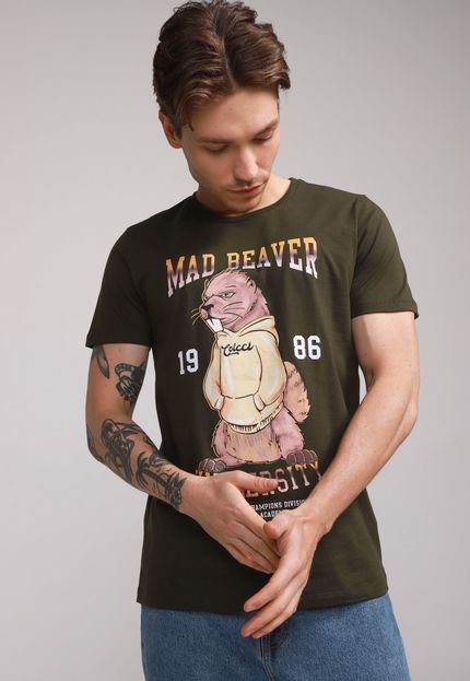 Camiseta Colcci Mad Beaver Verde - Marca Colcci