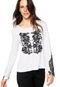 Blusa Manga Longa Mochine Hotfix Branca - Marca Mochine