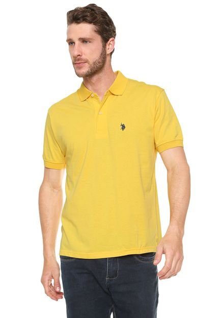 Camisa Polo U.S. Polo Regular Fit Básica Amarela - Marca U.S. Polo