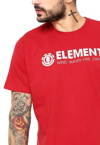 Camiseta Element Lettering Vermelha