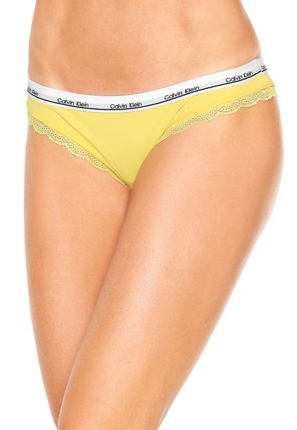 Calcinha Calvin Klein Underwear Tanga Cós Amarela - Marca Calvin Klein Underwear