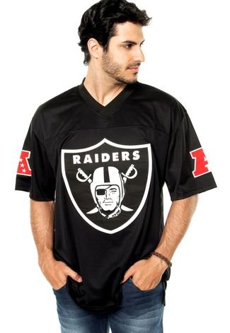 Camiseta New Era Jersey Oakland Raiders Preta