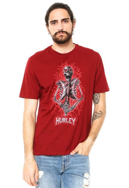 Camiseta Hurley Shock Era Vinho - Marca Hurley