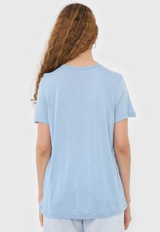 Camiseta Colcci Lettering Azul