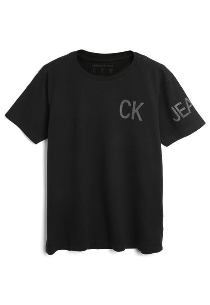 Camiseta Calvin Klein Kids Menino Lettering Preta - Marca Calvin Klein Kids