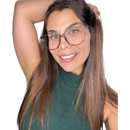 Armação Óculos De Grau Feminina Redondo Onça Med  - Marca Palas Eyewear