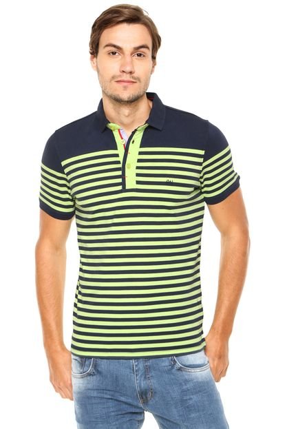Camisa Polo Wrangler Beltran Verde/Azul - Marca Wrangler