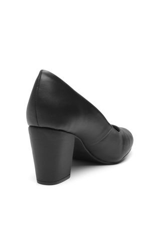 Scarpin DAFITI SHOES Salto Grosso Preto - Compre Agora