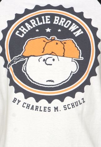 Camiseta FiveBlu Snoopy M. Schulz Branca/Preta