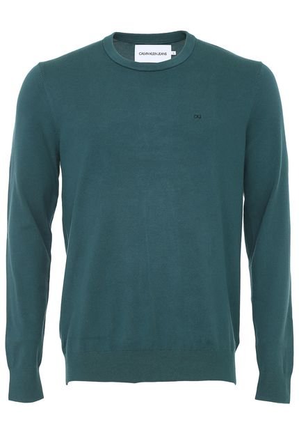 Suéter Calvin Klein Jeans Tricot Liso Verde - Marca Calvin Klein Jeans