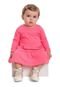 Vestido Manga Longa para Bebê Quimby Rosa Pink - Marca Quimby