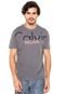 Camiseta Calvin Klein Jeans Escrita Cinza - Marca Calvin Klein Jeans