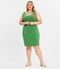 Vestido Plus Size Em Molecotton Secret Glam Verde - Marca Secret Glam