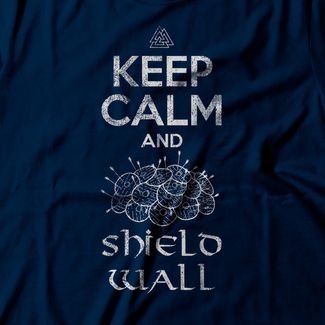 Camiseta Feminina Keep Calm And Shield Wall - Azul Marinho