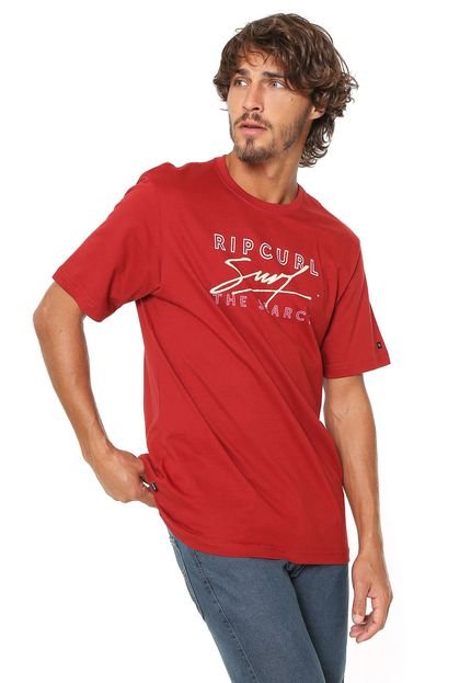Camiseta Rip Curl Valley Script Vermelha - Marca Rip Curl