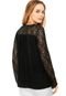 Blusa Modaris Renda Preto - Marca Modaris