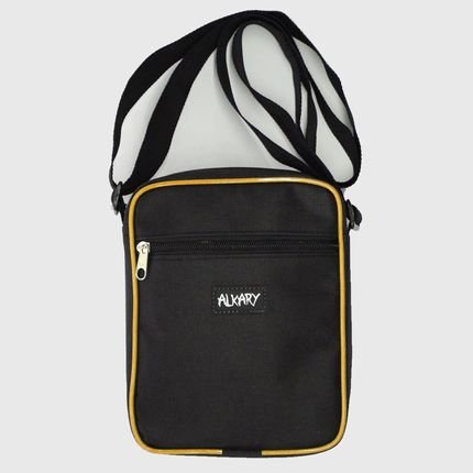 Mini Shoulder Bag Alkary Preta e Amarelo - Marca Alkary