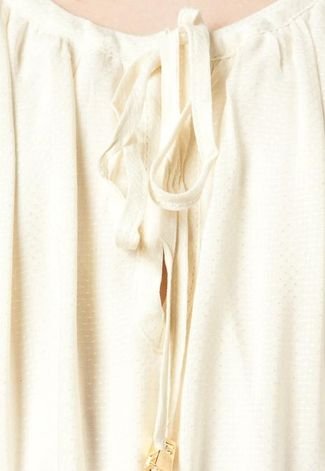 Vestido Colcci Loose Laço Off-white