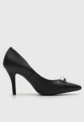 Scarpin Social Vizzano Liso Preto - Marca Vizzano