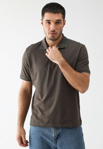 Camisa Polo Ellus Reta Piquet Marrom - Marca Ellus