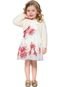Vestido Milon Infantil Floral Off-White - Marca Milon